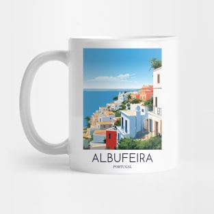 A Pop Art Travel Print of Albufeira - Portugal Mug